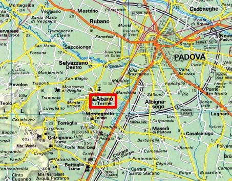 Mappa abano terme